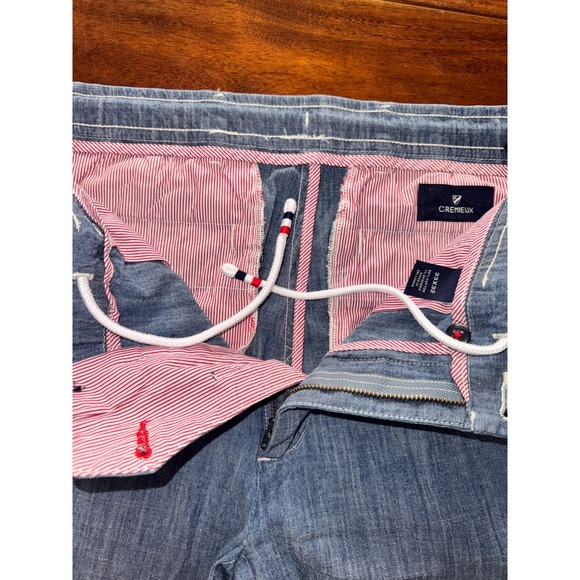 CREMIEUX Mens 33x32 Chino Pants Blue Chambray Cotton Spandex Blend Casual - Picture 4 of 5